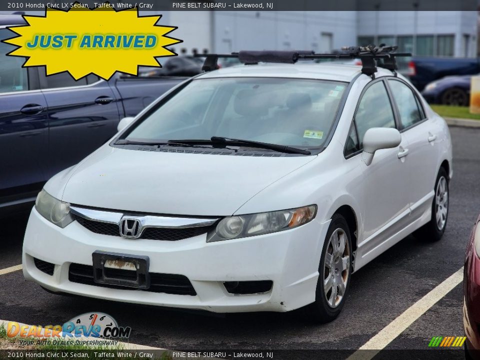 2010 Honda Civic LX Sedan Taffeta White / Gray Photo #1