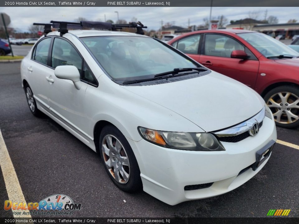 2010 Honda Civic LX Sedan Taffeta White / Gray Photo #3