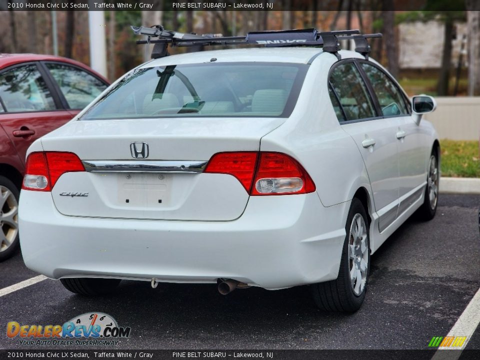 2010 Honda Civic LX Sedan Taffeta White / Gray Photo #4