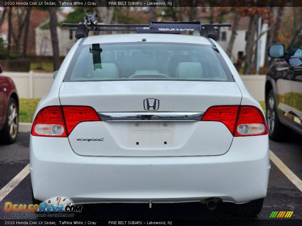 2010 Honda Civic LX Sedan Taffeta White / Gray Photo #6