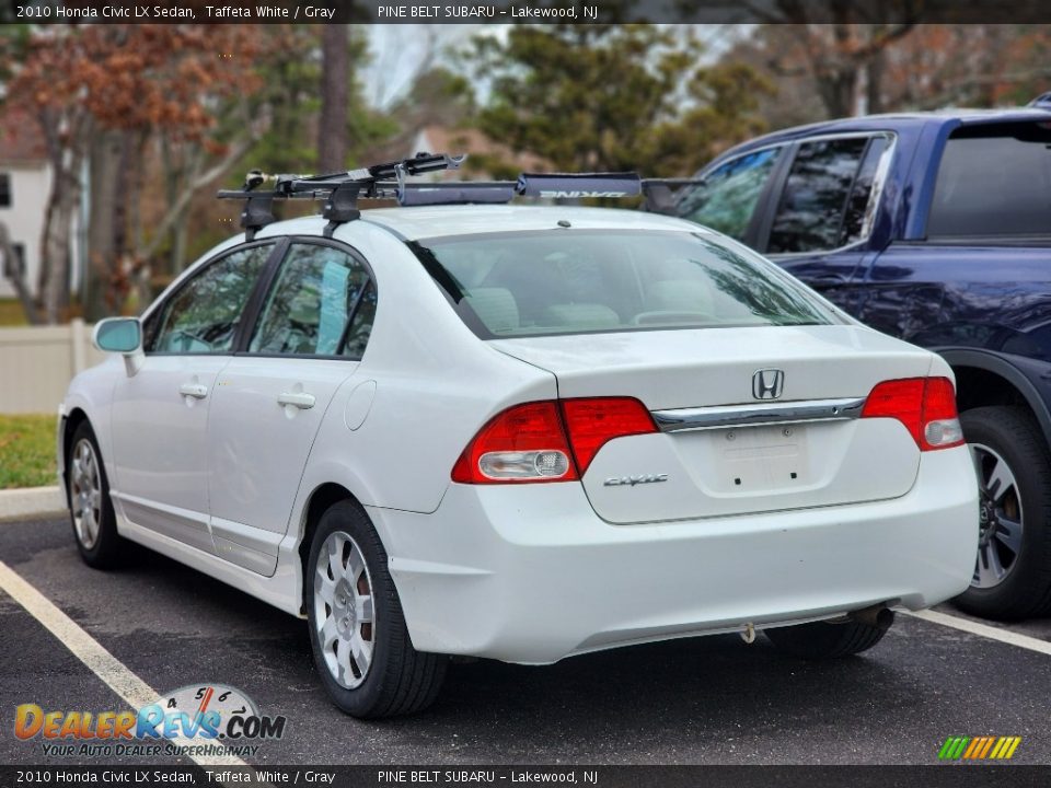 2010 Honda Civic LX Sedan Taffeta White / Gray Photo #7