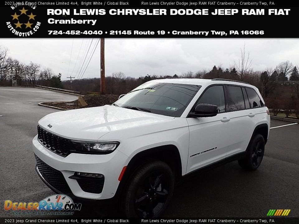 2023 Jeep Grand Cherokee Limited 4x4 Bright White / Global Black Photo #1
