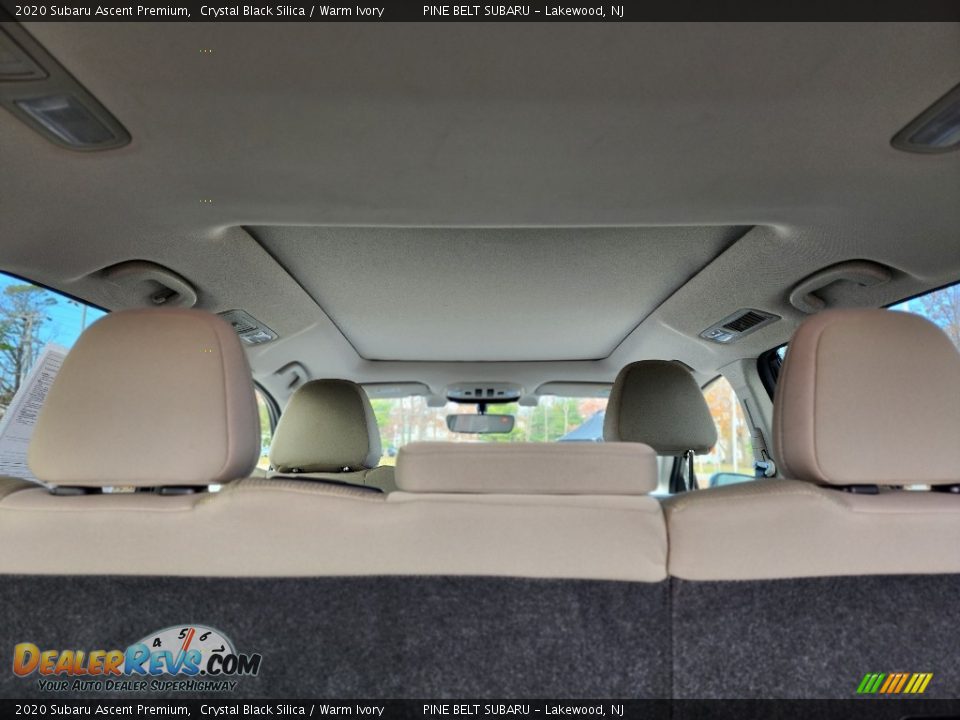2020 Subaru Ascent Premium Crystal Black Silica / Warm Ivory Photo #9