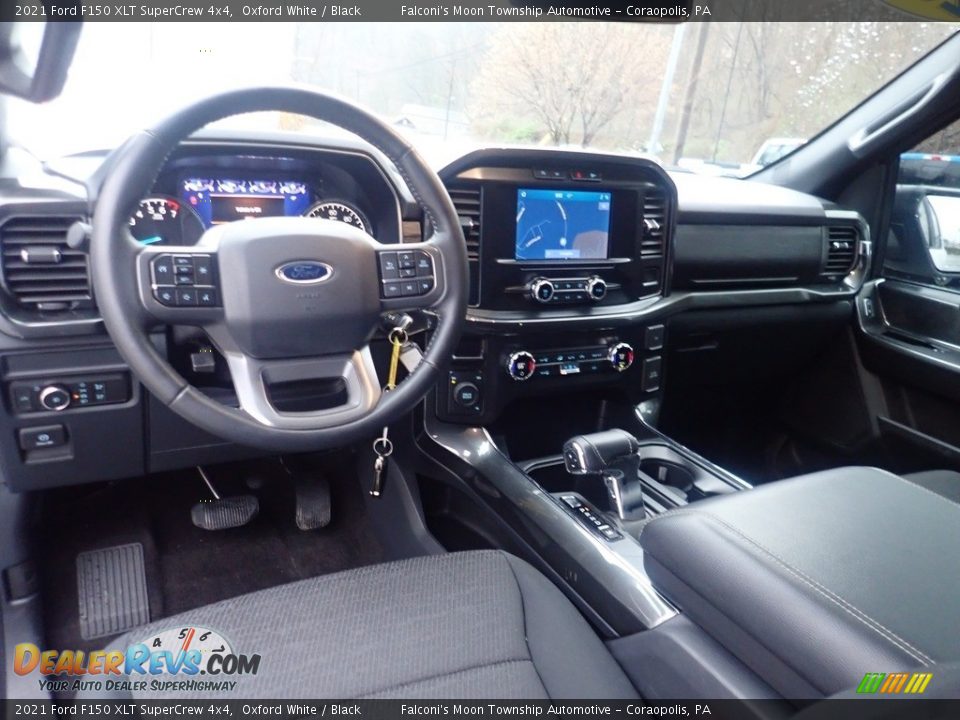 Black Interior - 2021 Ford F150 XLT SuperCrew 4x4 Photo #21