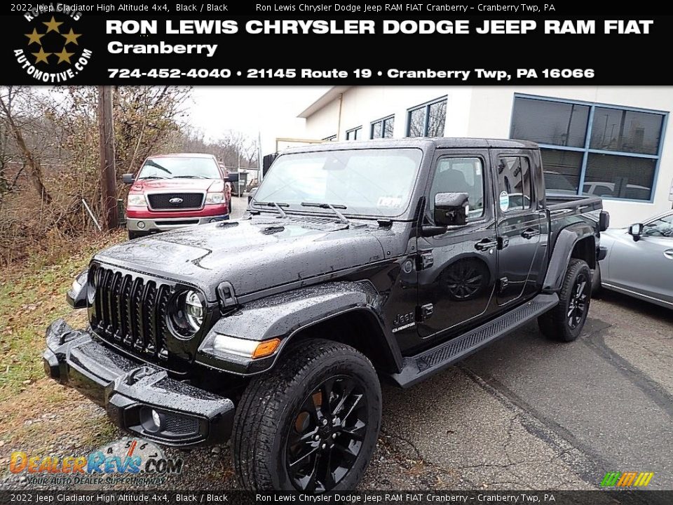 2022 Jeep Gladiator High Altitude 4x4 Black / Black Photo #1