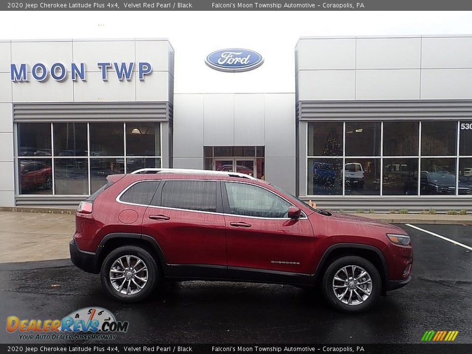 2020 Jeep Cherokee Latitude Plus 4x4 Velvet Red Pearl / Black Photo #1