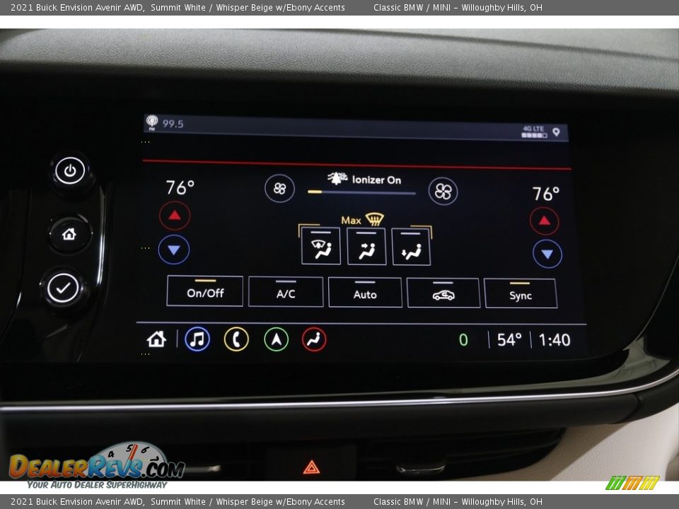 Controls of 2021 Buick Envision Avenir AWD Photo #13