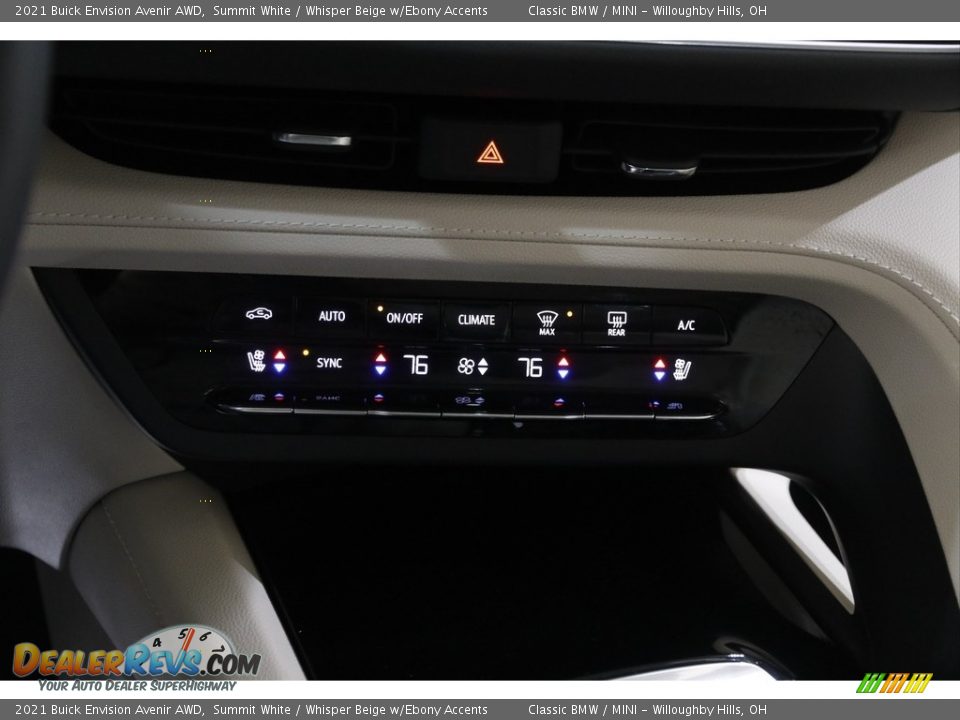 Controls of 2021 Buick Envision Avenir AWD Photo #15