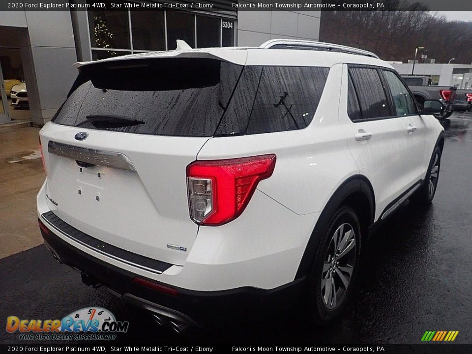 2020 Ford Explorer Platinum 4WD Star White Metallic Tri-Coat / Ebony Photo #2