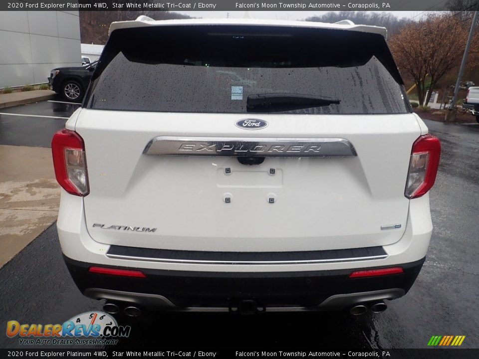 2020 Ford Explorer Platinum 4WD Star White Metallic Tri-Coat / Ebony Photo #3