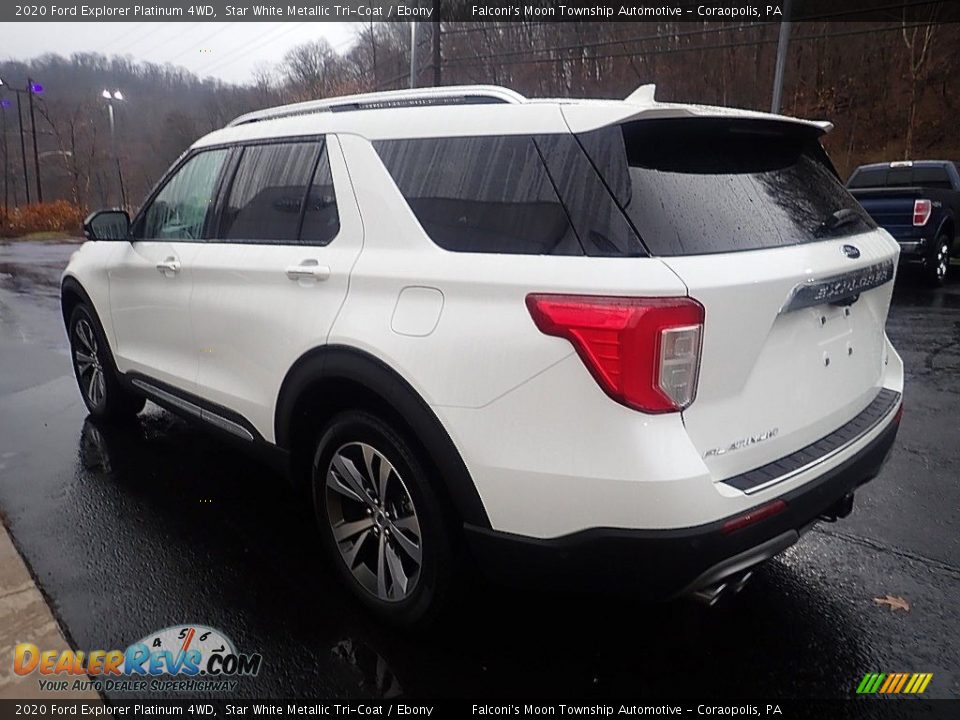 2020 Ford Explorer Platinum 4WD Star White Metallic Tri-Coat / Ebony Photo #5