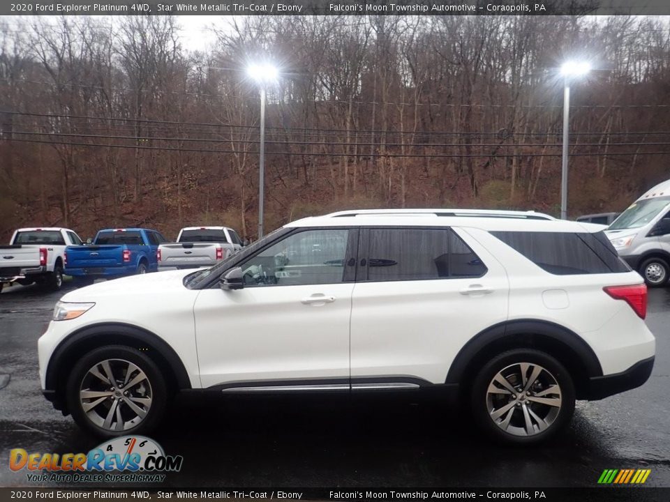 2020 Ford Explorer Platinum 4WD Star White Metallic Tri-Coat / Ebony Photo #6