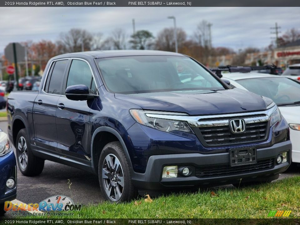 2019 Honda Ridgeline RTL AWD Obsidian Blue Pearl / Black Photo #3