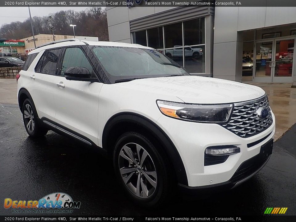 2020 Ford Explorer Platinum 4WD Star White Metallic Tri-Coat / Ebony Photo #9