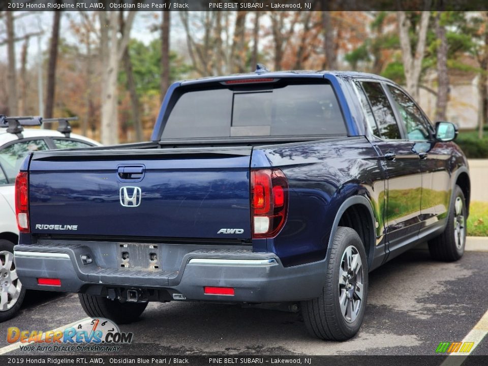 2019 Honda Ridgeline RTL AWD Obsidian Blue Pearl / Black Photo #6