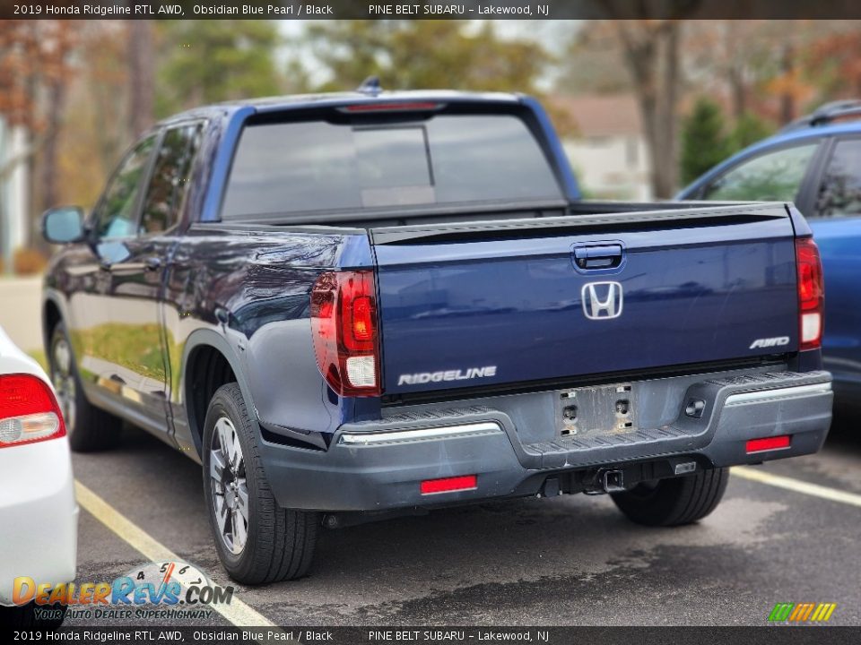 2019 Honda Ridgeline RTL AWD Obsidian Blue Pearl / Black Photo #8