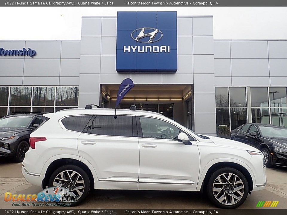 Quartz White 2022 Hyundai Santa Fe Calligraphy AWD Photo #1