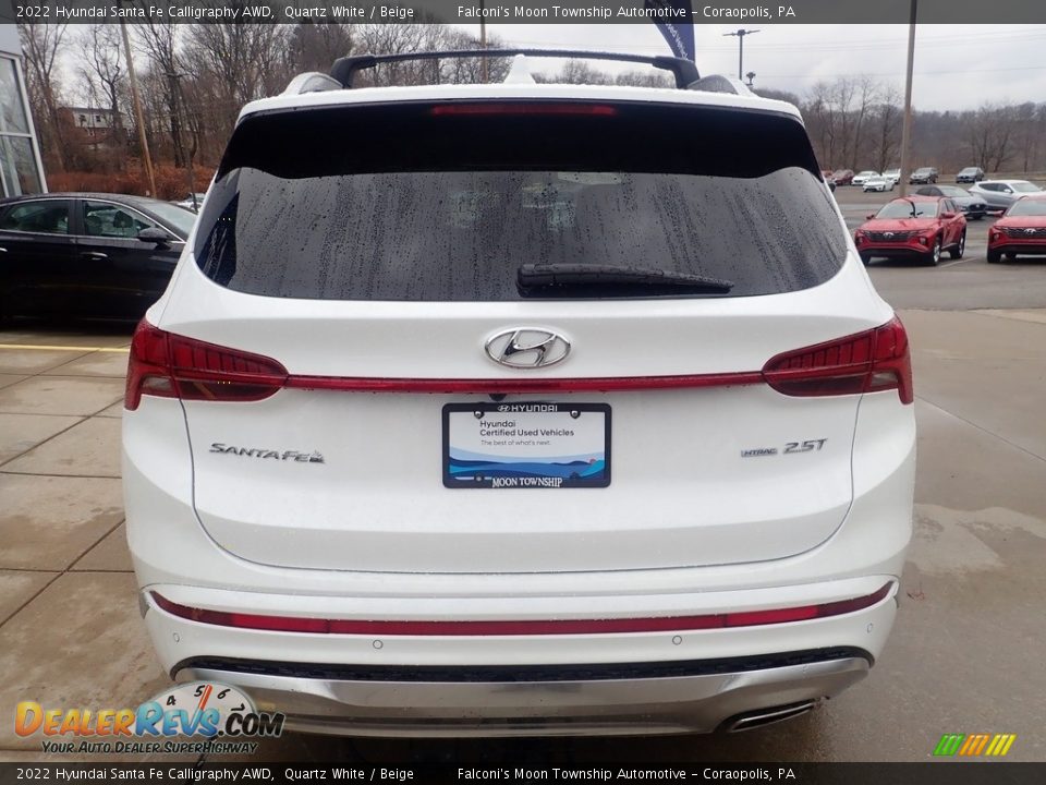 2022 Hyundai Santa Fe Calligraphy AWD Quartz White / Beige Photo #3