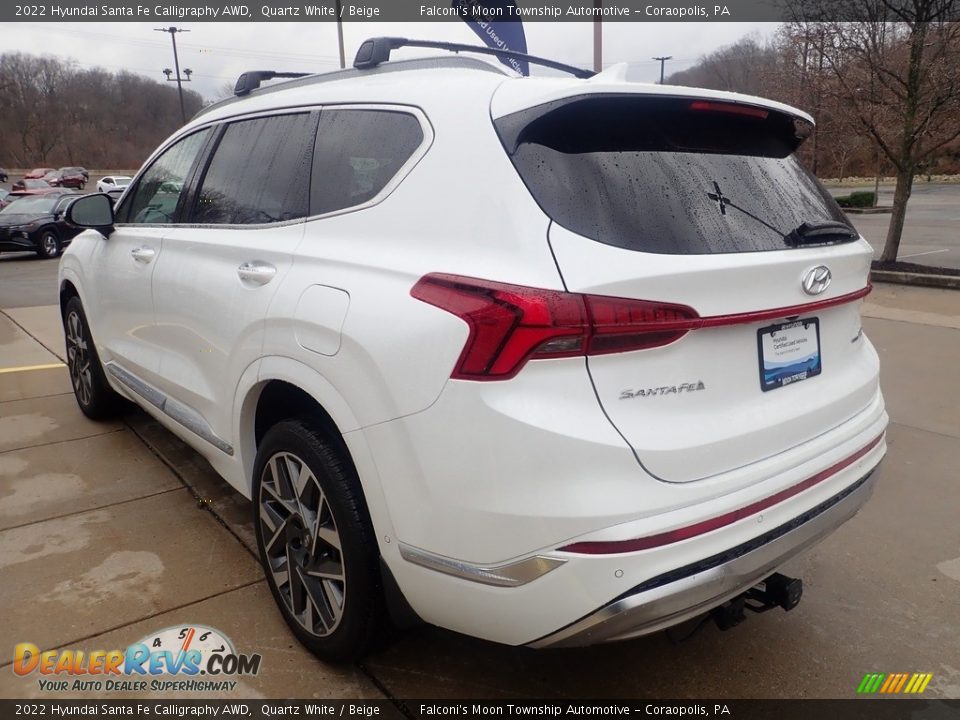 2022 Hyundai Santa Fe Calligraphy AWD Quartz White / Beige Photo #5