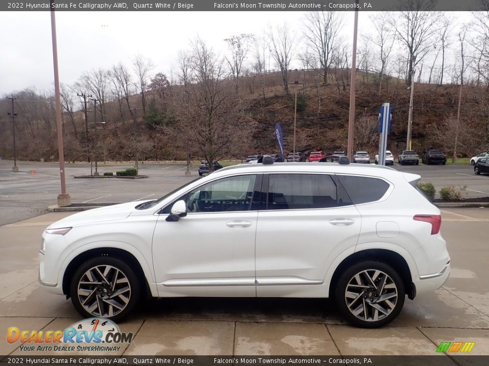 Quartz White 2022 Hyundai Santa Fe Calligraphy AWD Photo #6