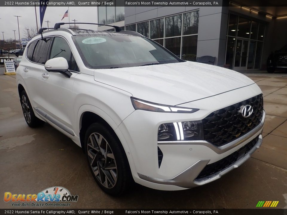 Quartz White 2022 Hyundai Santa Fe Calligraphy AWD Photo #9