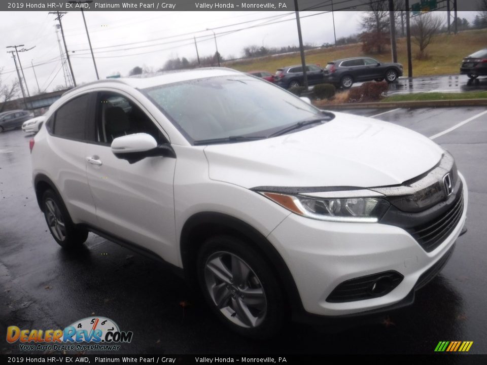 2019 Honda HR-V EX AWD Platinum White Pearl / Gray Photo #5
