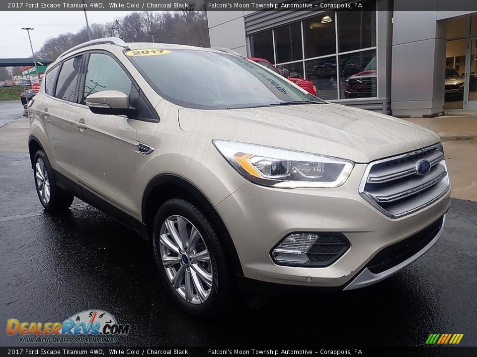 2017 Ford Escape Titanium 4WD White Gold / Charcoal Black Photo #9