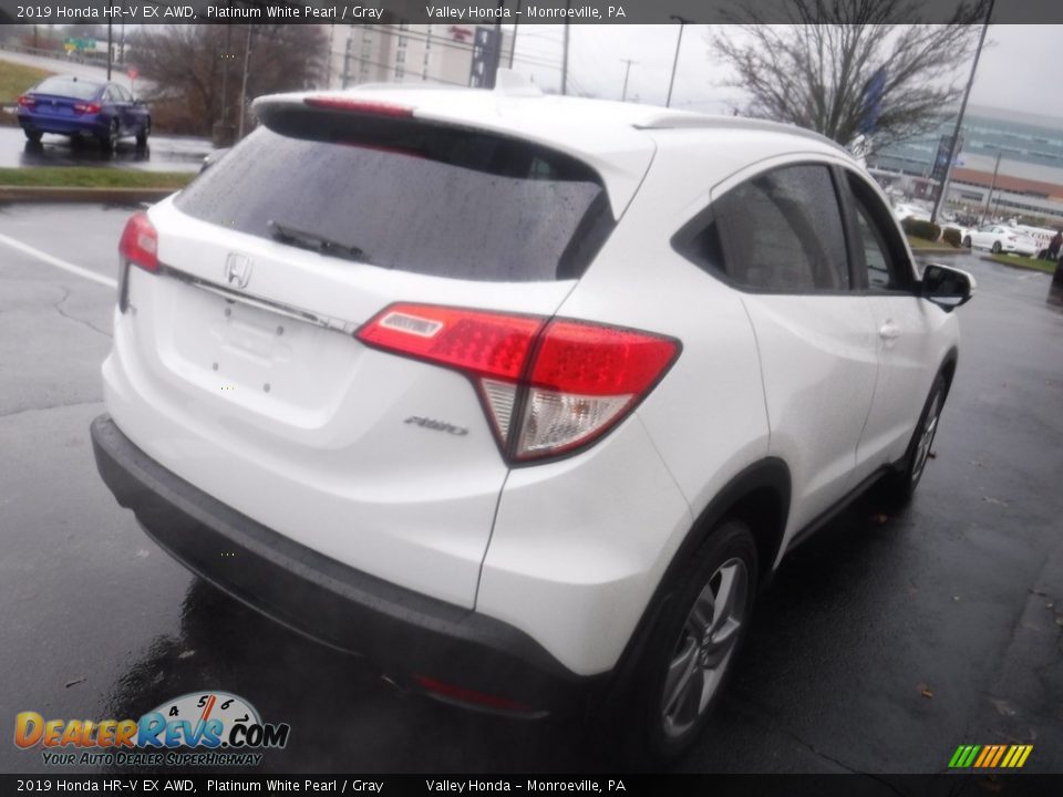 2019 Honda HR-V EX AWD Platinum White Pearl / Gray Photo #6