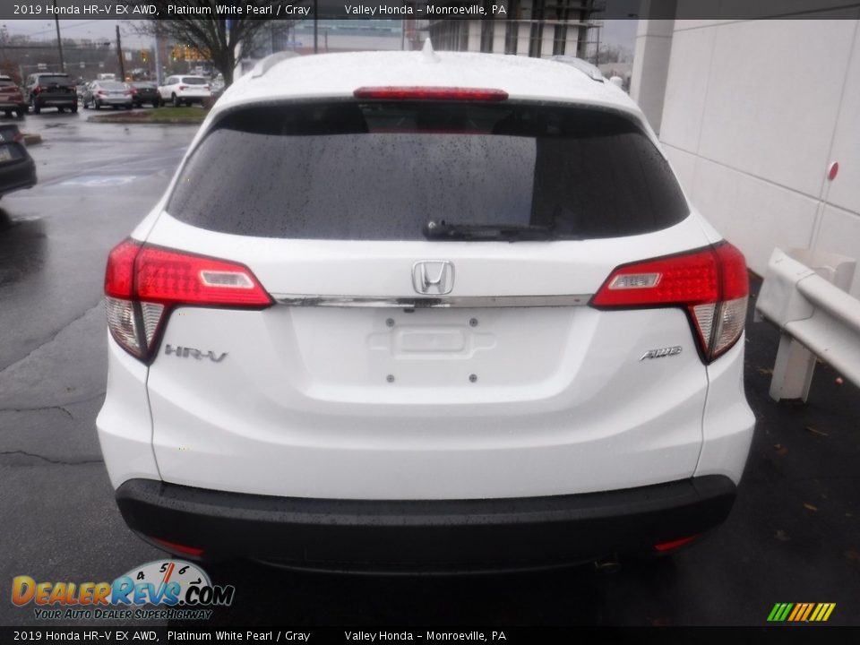 2019 Honda HR-V EX AWD Platinum White Pearl / Gray Photo #7