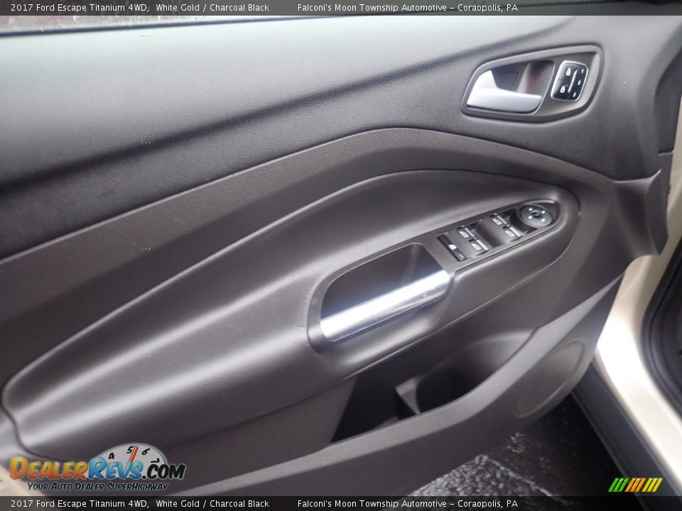 2017 Ford Escape Titanium 4WD White Gold / Charcoal Black Photo #23