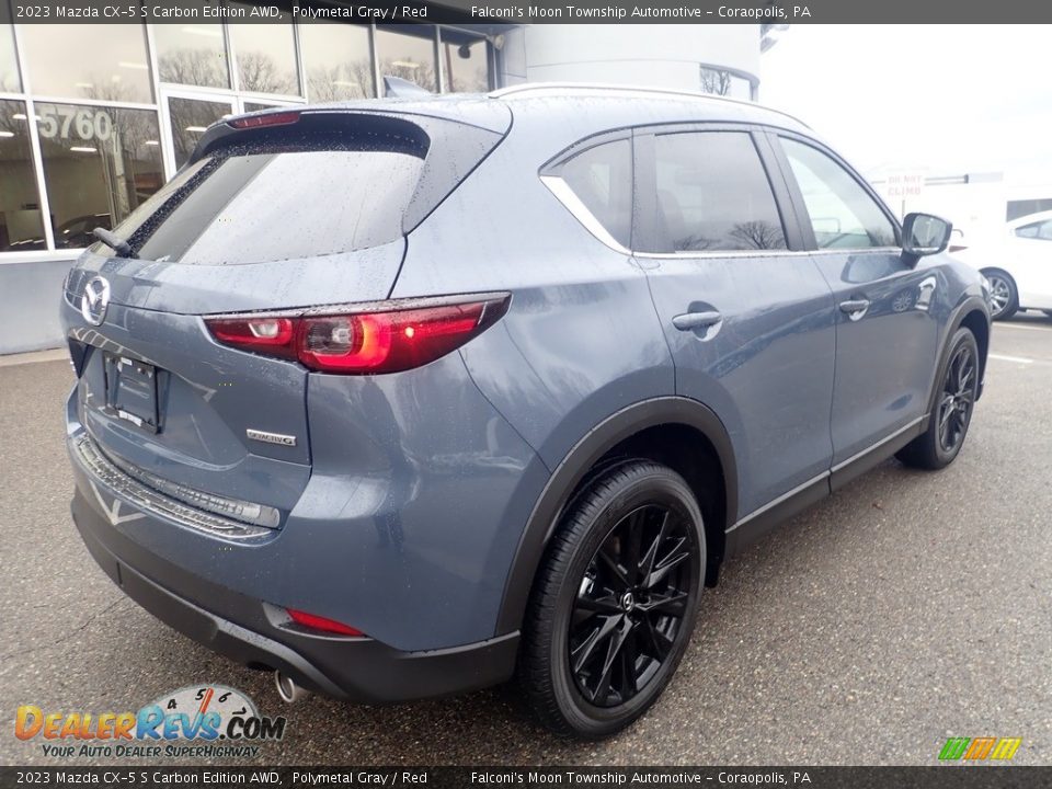 2023 Mazda CX-5 S Carbon Edition AWD Polymetal Gray / Red Photo #2