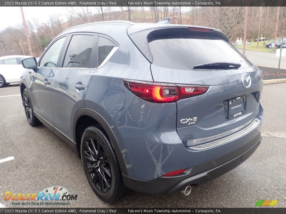 2023 Mazda CX-5 S Carbon Edition AWD Polymetal Gray / Red Photo #5