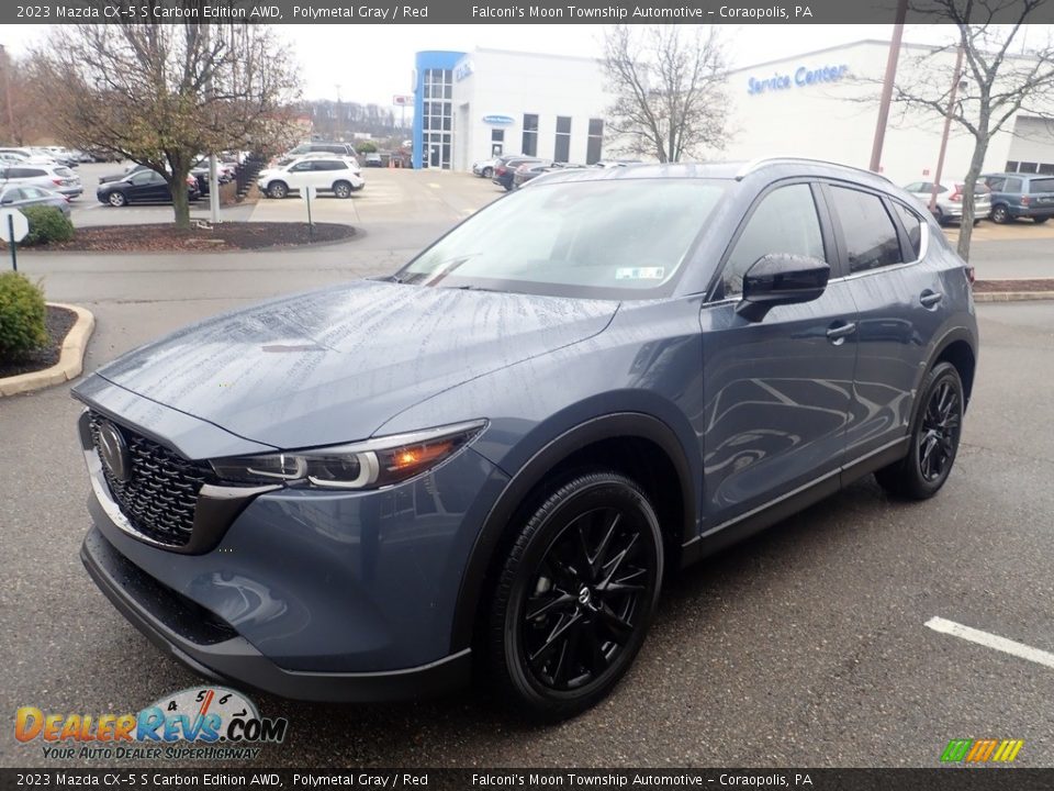 2023 Mazda CX-5 S Carbon Edition AWD Polymetal Gray / Red Photo #7