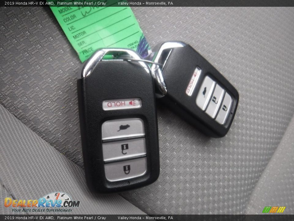 2019 Honda HR-V EX AWD Platinum White Pearl / Gray Photo #30