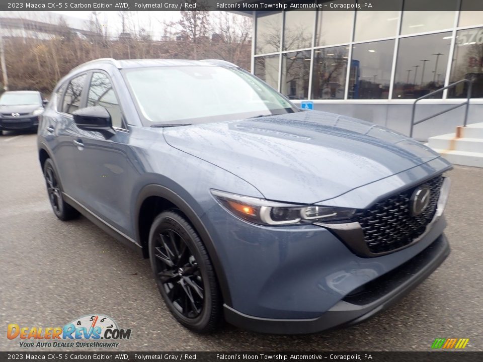 2023 Mazda CX-5 S Carbon Edition AWD Polymetal Gray / Red Photo #9