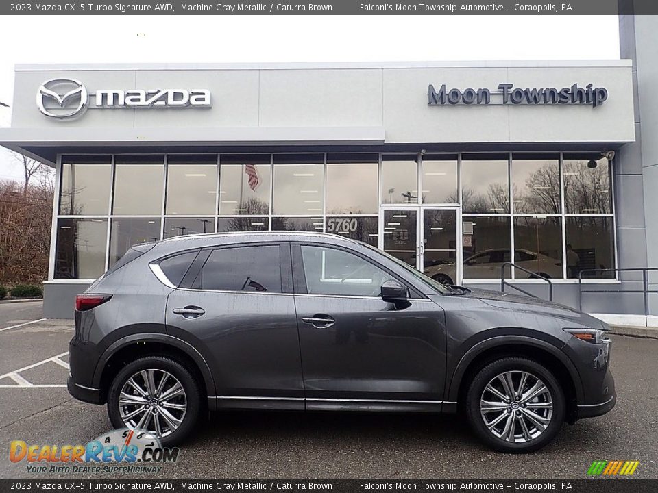 2023 Mazda CX-5 Turbo Signature AWD Machine Gray Metallic / Caturra Brown Photo #1