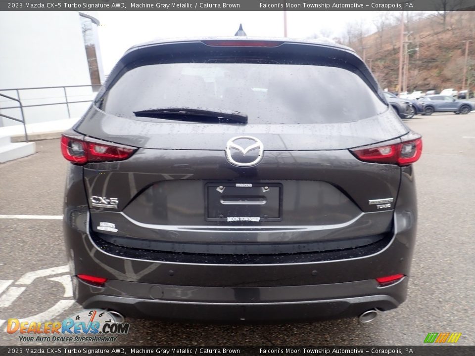 2023 Mazda CX-5 Turbo Signature AWD Machine Gray Metallic / Caturra Brown Photo #3