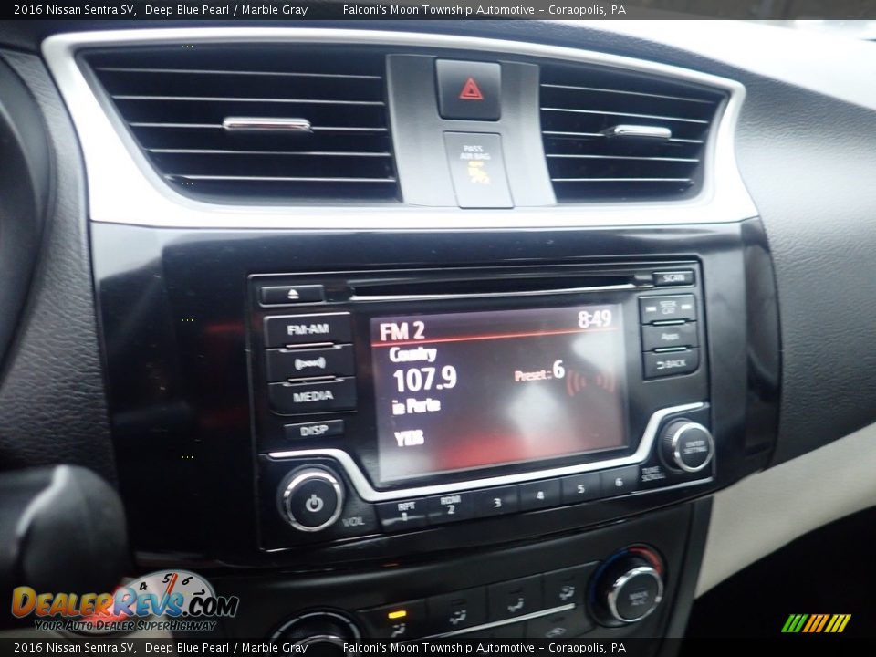 2016 Nissan Sentra SV Deep Blue Pearl / Marble Gray Photo #24