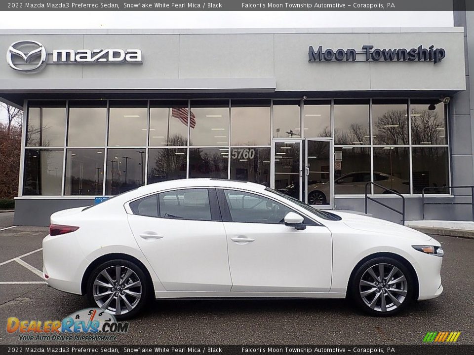2022 Mazda Mazda3 Preferred Sedan Snowflake White Pearl Mica / Black Photo #1