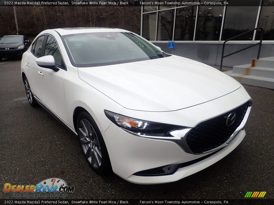 2022 Mazda Mazda3 Preferred Sedan Snowflake White Pearl Mica / Black Photo #8