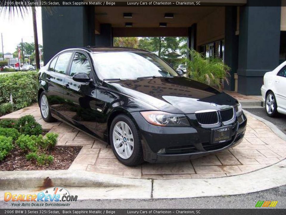 2006 BMW 3 Series 325i Sedan Black Sapphire Metallic / Beige Photo #1