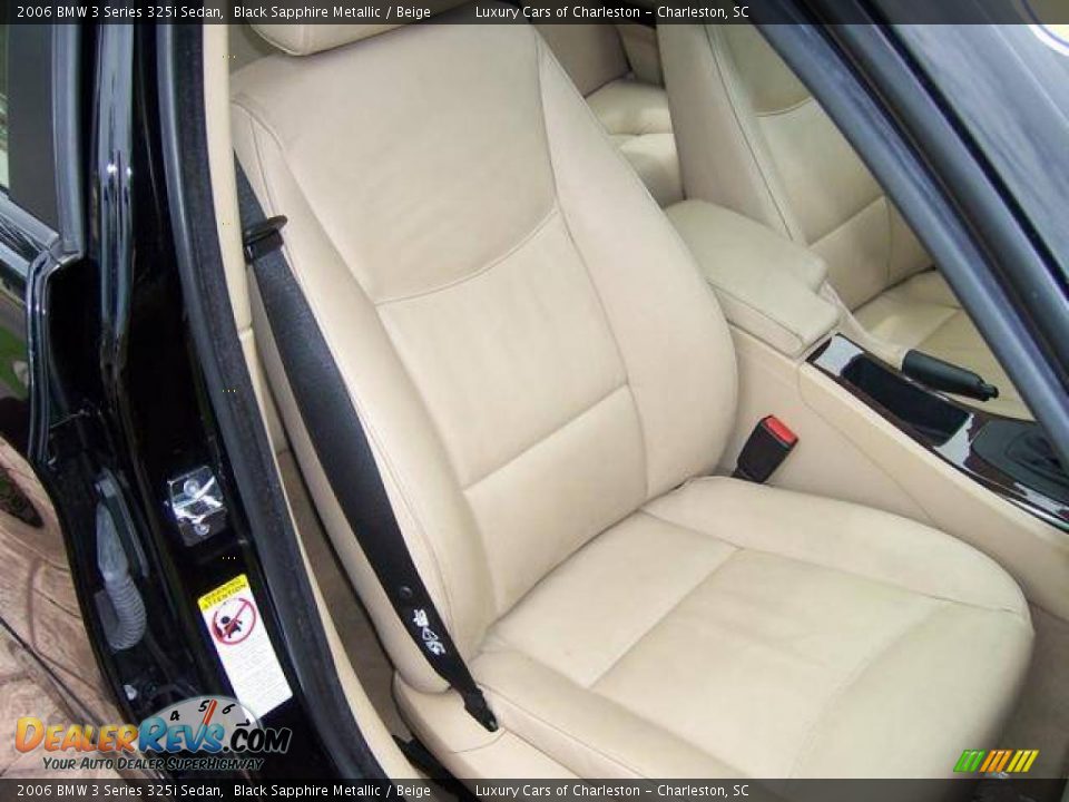 2006 BMW 3 Series 325i Sedan Black Sapphire Metallic / Beige Photo #9