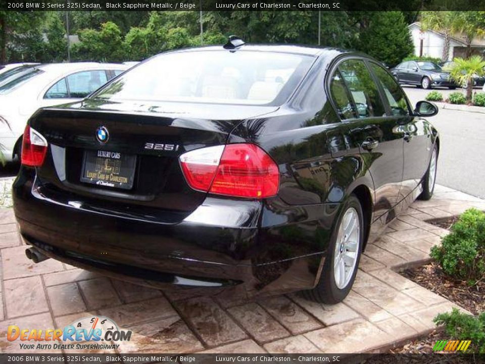 2006 BMW 3 Series 325i Sedan Black Sapphire Metallic / Beige Photo #12