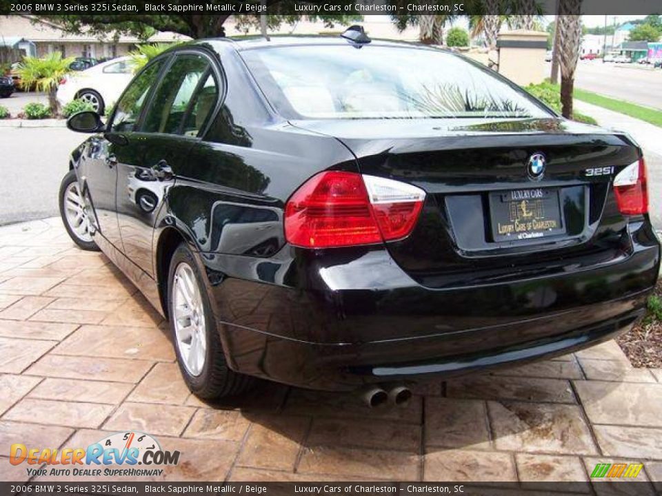2006 BMW 3 Series 325i Sedan Black Sapphire Metallic / Beige Photo #14