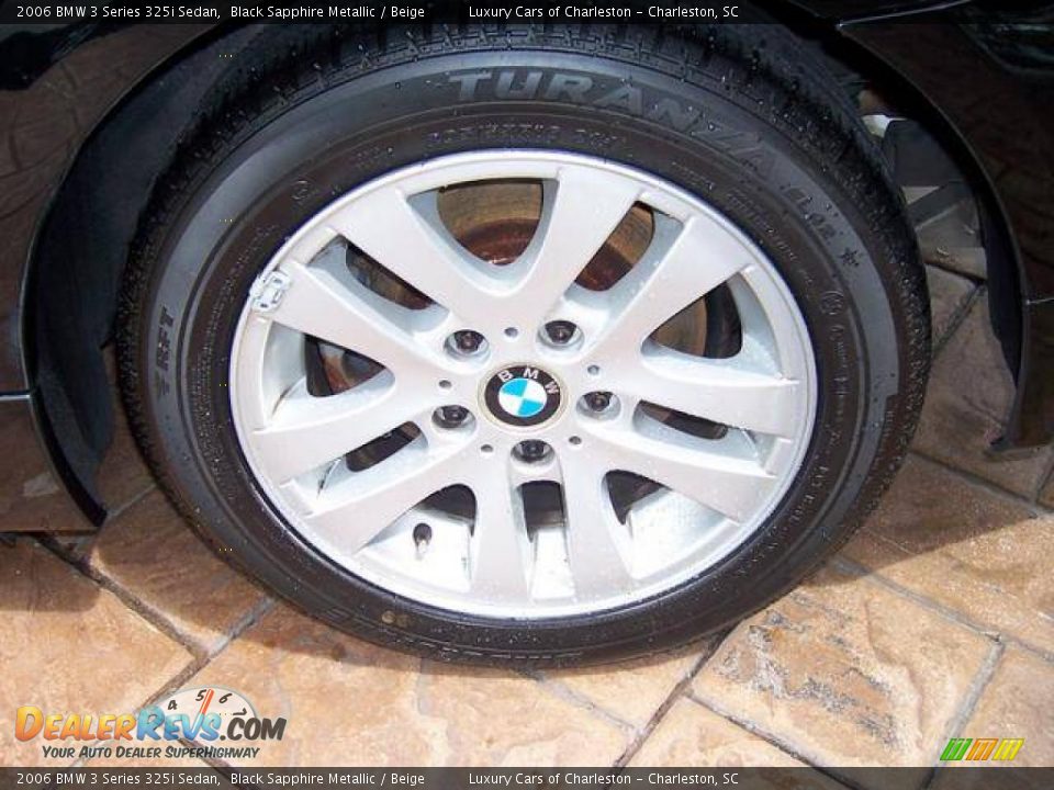 2006 BMW 3 Series 325i Sedan Black Sapphire Metallic / Beige Photo #15