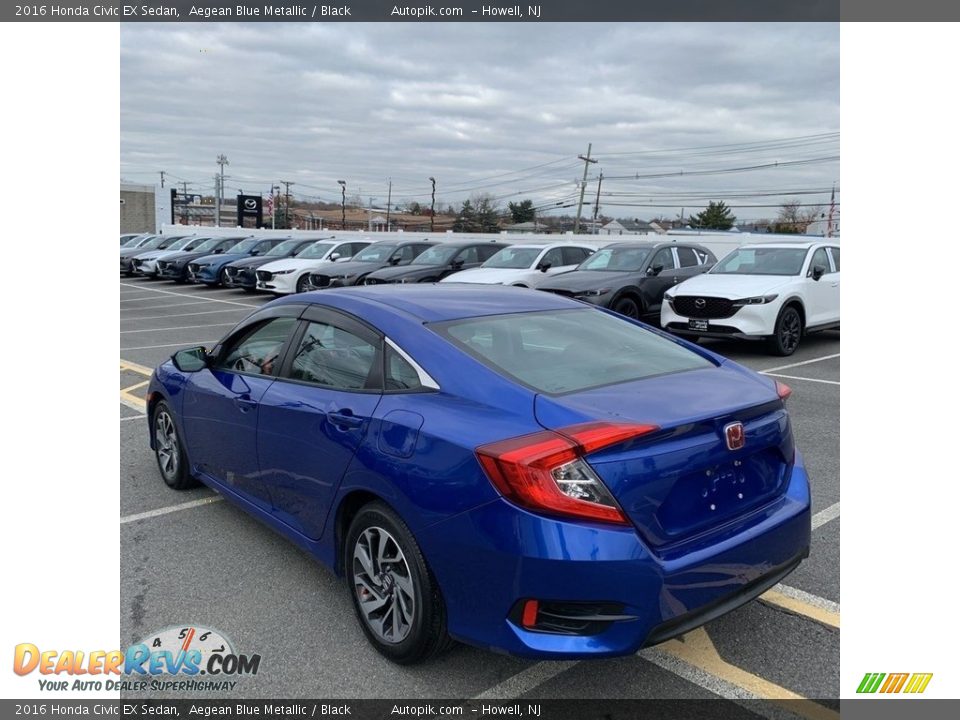 2016 Honda Civic EX Sedan Aegean Blue Metallic / Black Photo #6