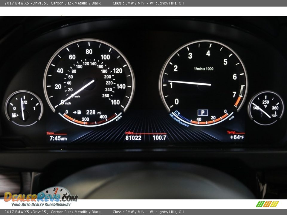 2017 BMW X5 xDrive35i Gauges Photo #8