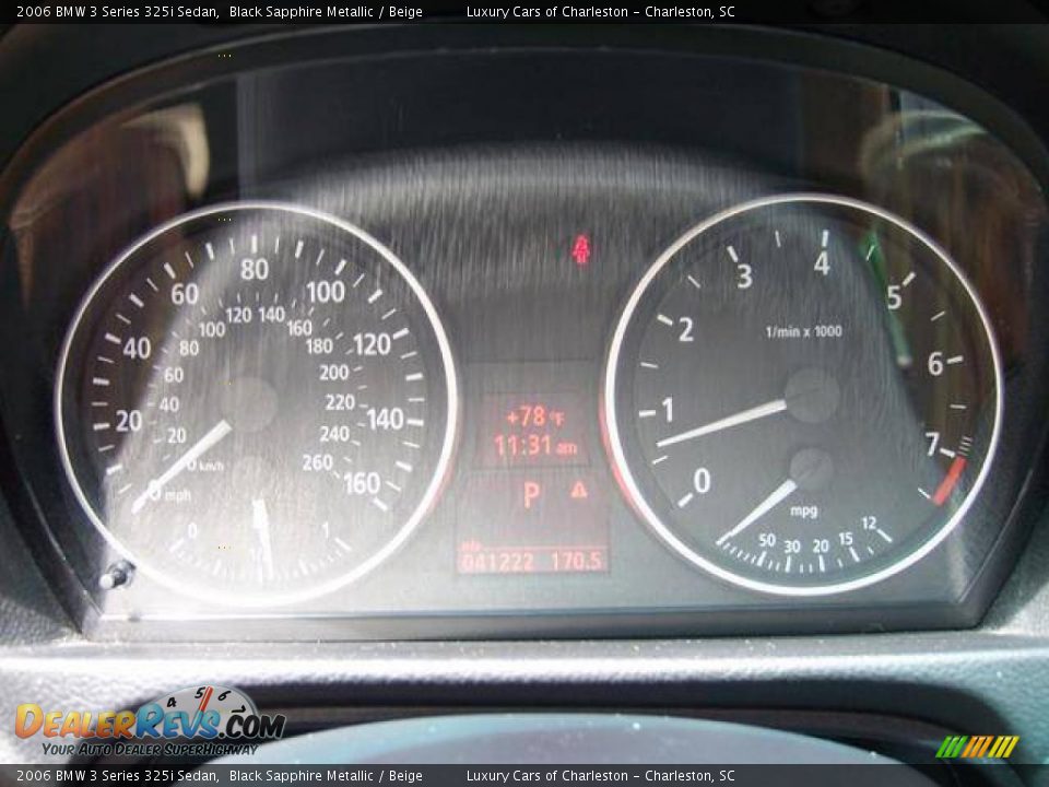 2006 BMW 3 Series 325i Sedan Black Sapphire Metallic / Beige Photo #20