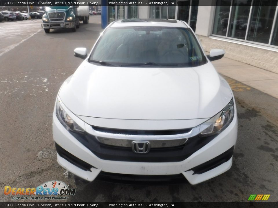 2017 Honda Civic EX Sedan White Orchid Pearl / Ivory Photo #5
