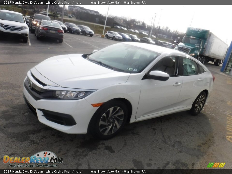 2017 Honda Civic EX Sedan White Orchid Pearl / Ivory Photo #6